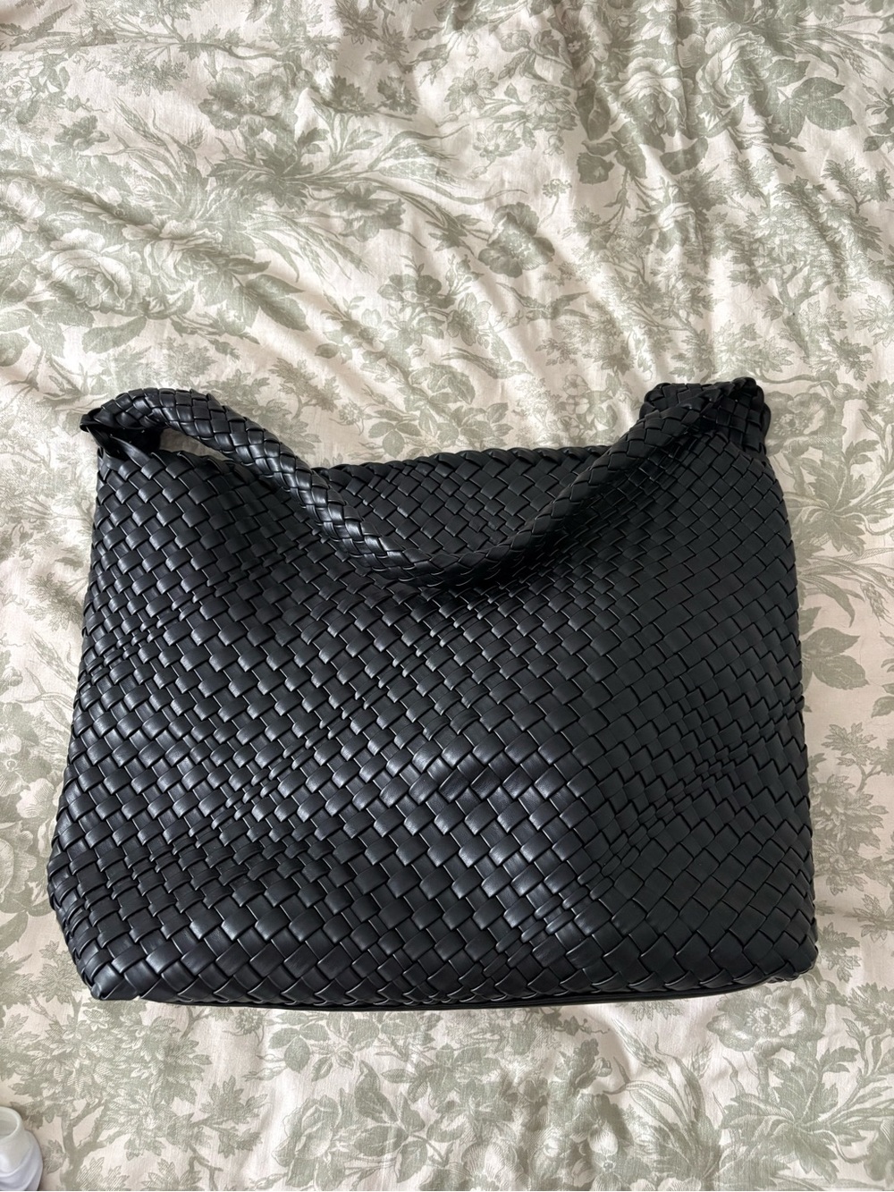Anthropologie oversized Woven Leather Shoulder Bag - Picture 1 of 3